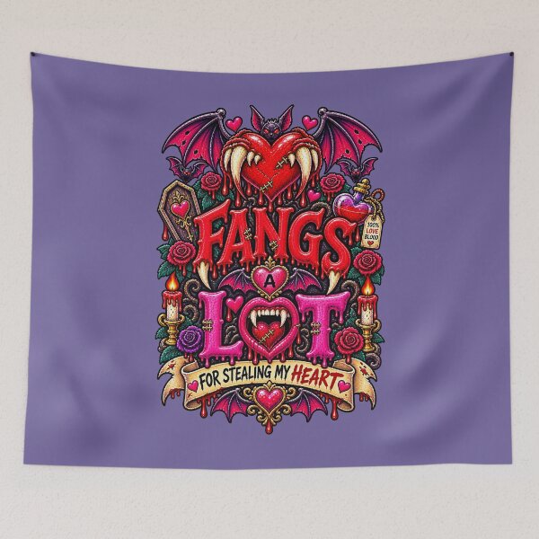 Item preview, DARK LOVE ❤️ - MONSTER ROMANCE COLLETION -  VAMPIRE LOVE - FANGS ALOT - FOR STEALING MY HEART - v3 designed and sold by WheelieGdArt.