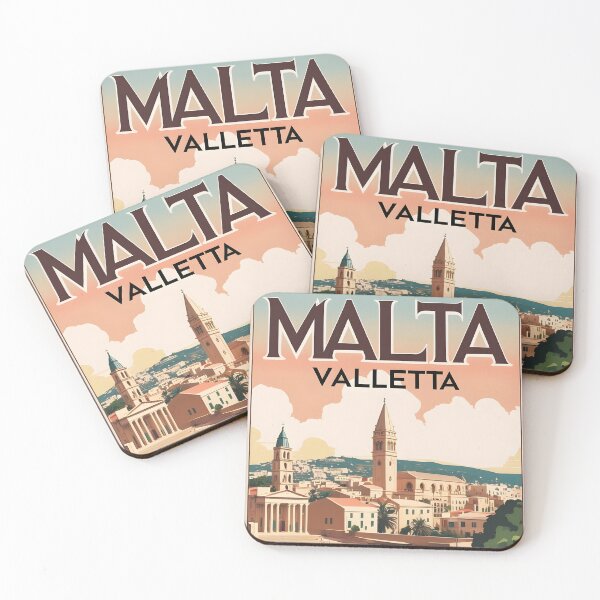 Item preview, Valletta Malta Vintage Travel Tourism designed and sold by TravelersGems.