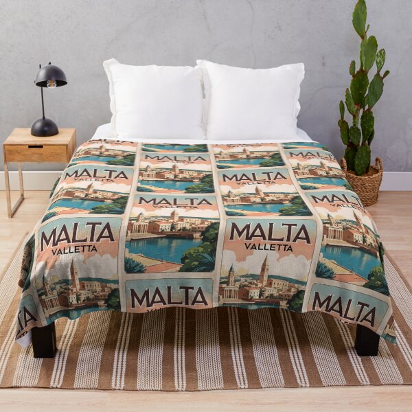 Item preview, Valletta Malta Vintage Travel Tourism designed and sold by TravelersGems.