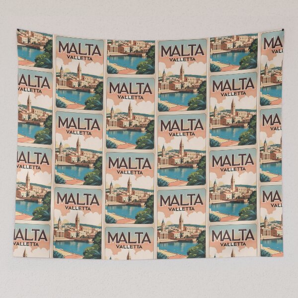 Item preview, Valletta Malta Vintage Travel Tourism designed and sold by TravelersGems.