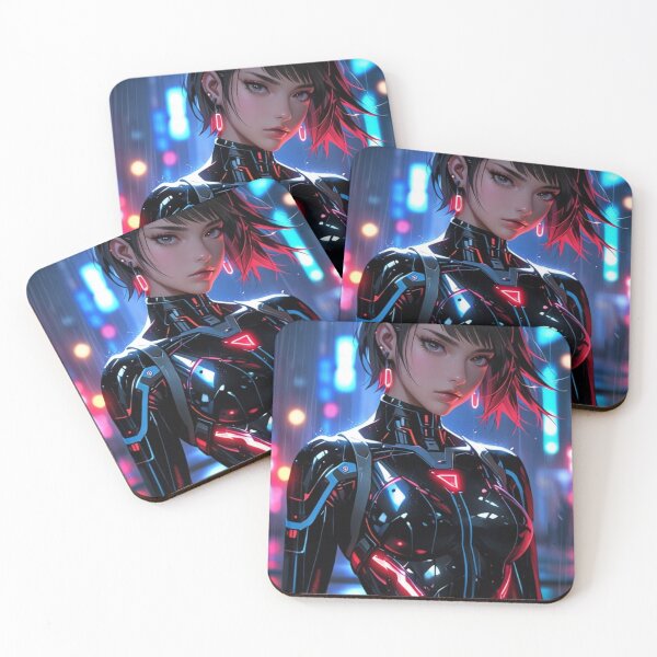 Item preview, Futuristic Cyberpunk Girl – Neon Streetwear Anime Art designed and sold by AnimDream .