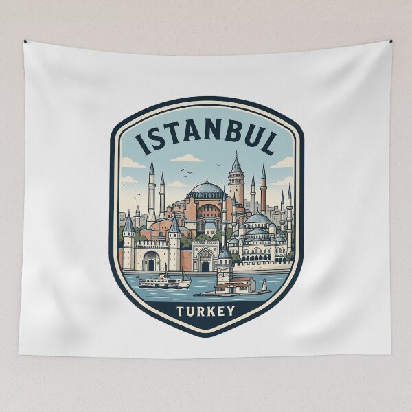 Item preview, Vintage Istanbul Turkey Travel Badge Skyline designed and sold by k3rstman1.