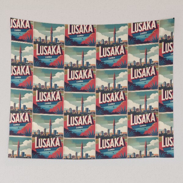 Item preview, Lusaka Zambia Vintage Travel Tourism designed and sold by TravelersGems.
