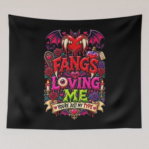 Item preview, DARK LOVE ❤️ - MONSTER ROMANCE COLLETION -  VAMPIRE LOVE -  FANGS FOR LOVING ME - YOU'RE JUST MY TYPE - v2 designed and sold by WheelieGdArt.