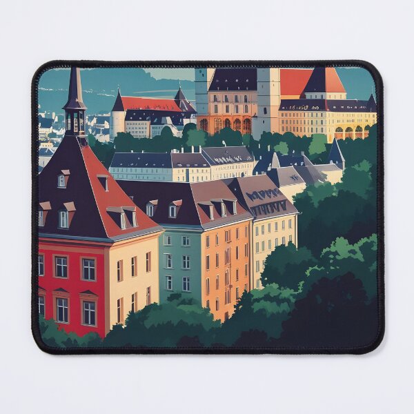 Item preview, Luxembourg City Vintage Travel Tourism designed and sold by TravelersGems.