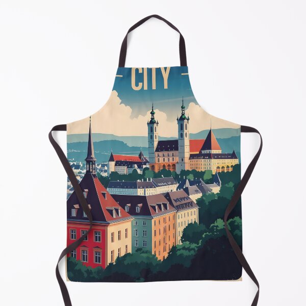 Item preview, Luxembourg City Vintage Travel Tourism designed and sold by TravelersGems.