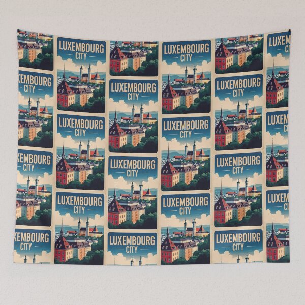 Item preview, Luxembourg City Vintage Travel Tourism designed and sold by TravelersGems.