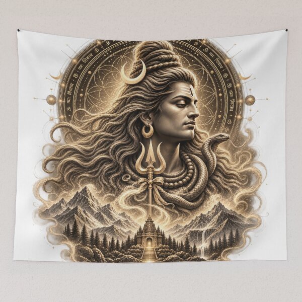 Artikelvorschau, Mystischer Shiva (golden) entworfen und verkauft von Digitalys Studios.