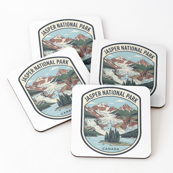 Item preview, Jasper National Park Canada Retro Mountain Badge designed and sold by k3rstman1.