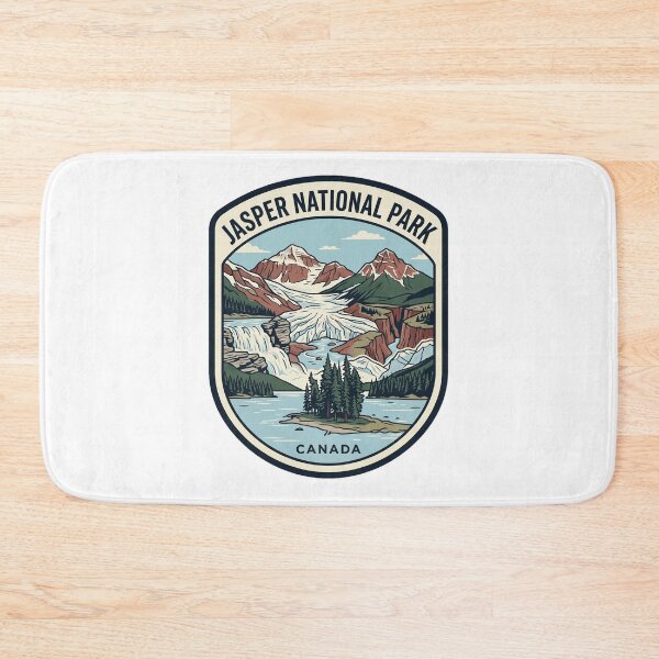 Item preview, Jasper National Park Canada Retro Mountain Badge designed and sold by k3rstman1.