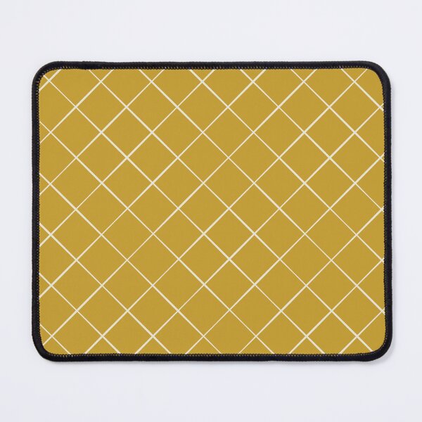 Item preview, Diagonal Trellis Grid in Cream on Mustard designed and sold by Ema Tudose.