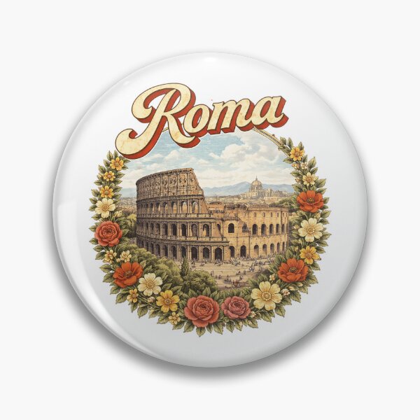 Item preview, Rome: Vintage Roma Italy Colosseum Floral Frame designed and sold by Ericscorner128.