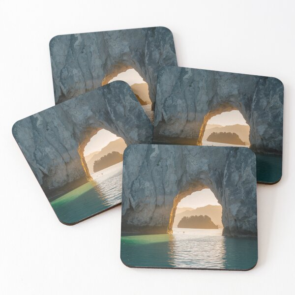 Item preview, The Golden Gate – Enchanted Sea Cave Landscape designed and sold by VeloraNature.