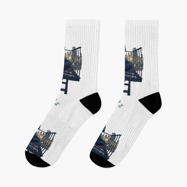 Item preview, City Cryptid - Bigfoot on a Rooftop Fire Escape designed and sold by Whimsy Trail Co.