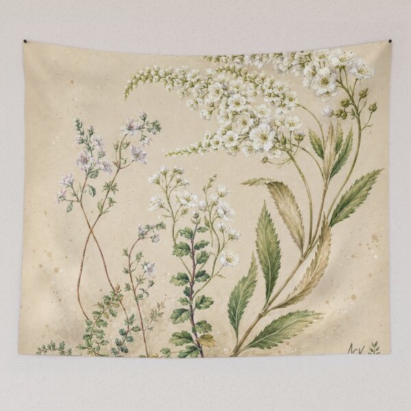 Item preview, Wildflower Botanical Illustration – Vintage Cottagecore Floral Wall Art designed and sold by AbstractAuraArt.