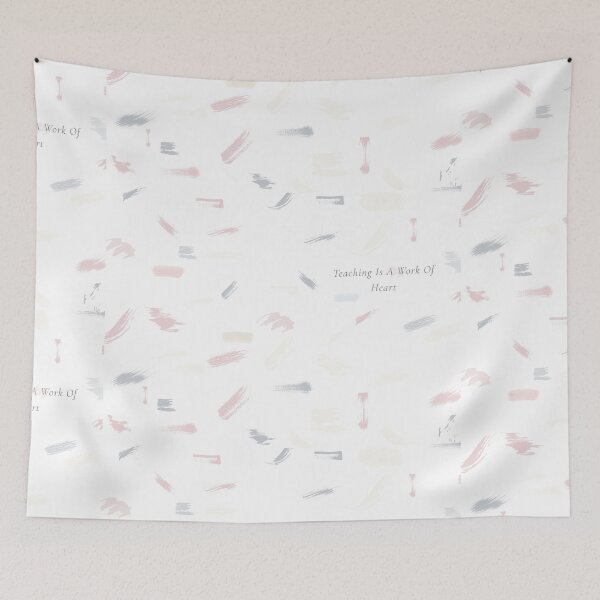 Item preview, Teaching Is A Work Of Heart Minimalist Pastel Paint Strokes Teacher Gift designed and sold by ShapingMinds.