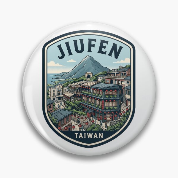 Item preview, Jiufen Taiwan Vintage Travel Poster Emblem designed and sold by k3rstman1.