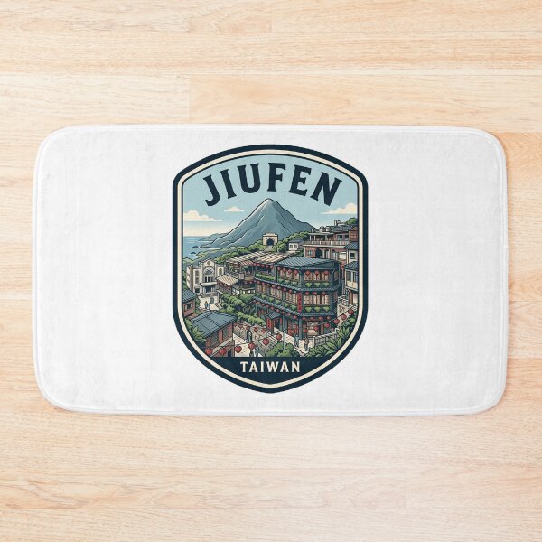 Item preview, Jiufen Taiwan Vintage Travel Poster Emblem designed and sold by k3rstman1.