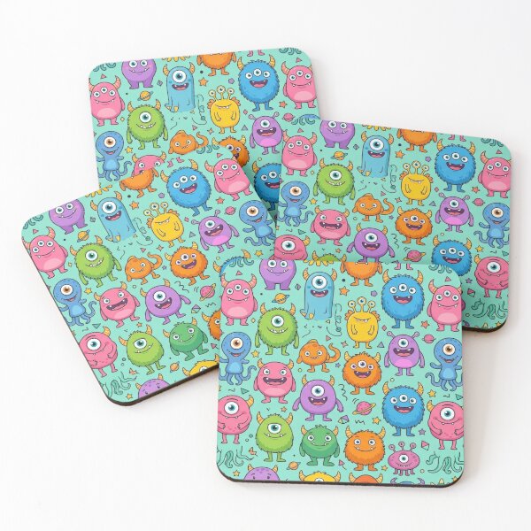 Item preview, Cute Colorful Monster Seamless Pattern designed and sold by lungpleecha.