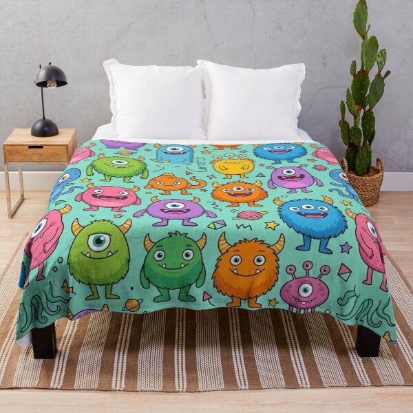 Item preview, Cute Colorful Monster Seamless Pattern designed and sold by lungpleecha.
