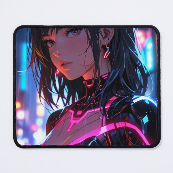 Item preview, Cyberpunk Nightlife – Neon Anime Girl in Futuristic City designed and sold by AnimDream .