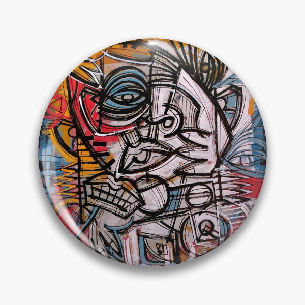 Item preview, Handmade Neo-Expressionist Totem Portrait - Midnight Majesty designed and sold by supernikol.