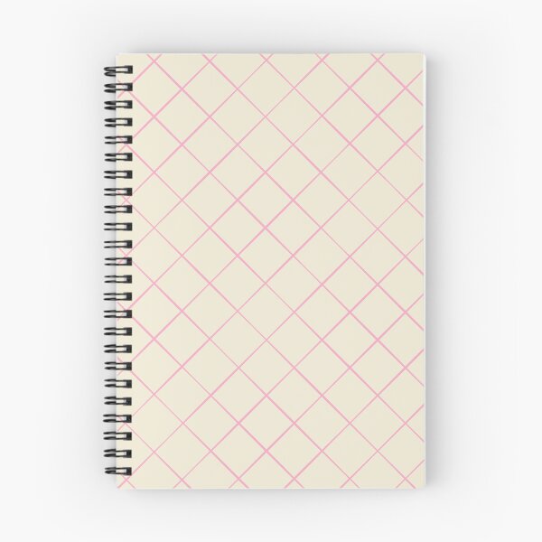 Item preview, Diagonal Trellis Grid in Pink on Cream designed and sold by Ema Tudose.