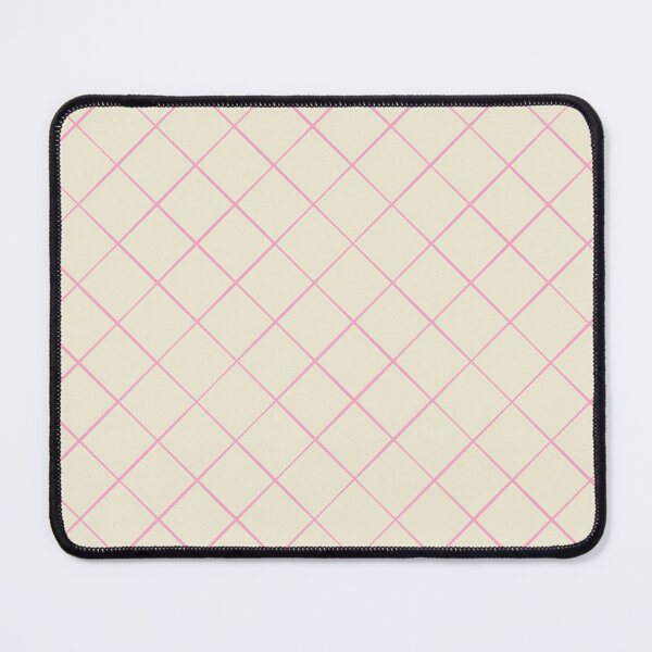 Item preview, Diagonal Trellis Grid in Pink on Cream designed and sold by Ema Tudose.