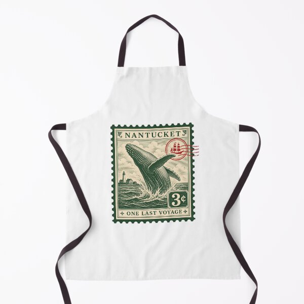 Item preview, Nantucket One Last Voyage Vintage Whale Stamp designed and sold by Fenay Designs.