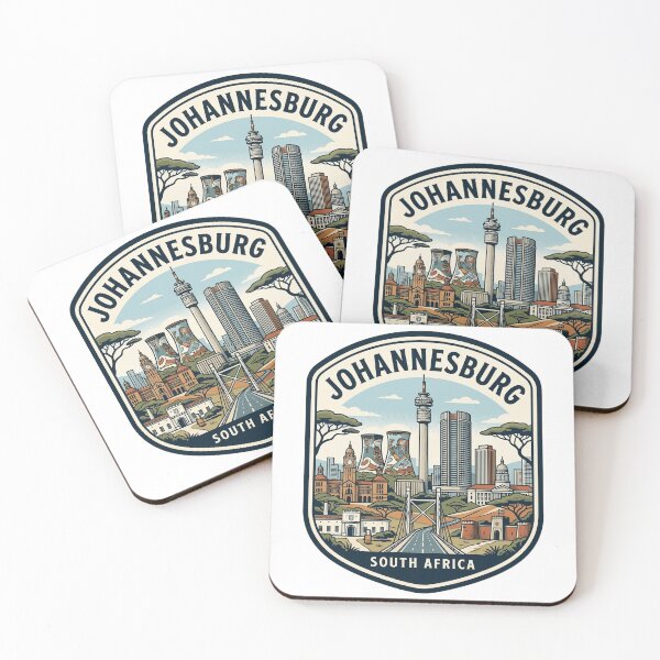 Item preview, Johannesburg South Africa Skyline Travel Badge designed and sold by k3rstman1.