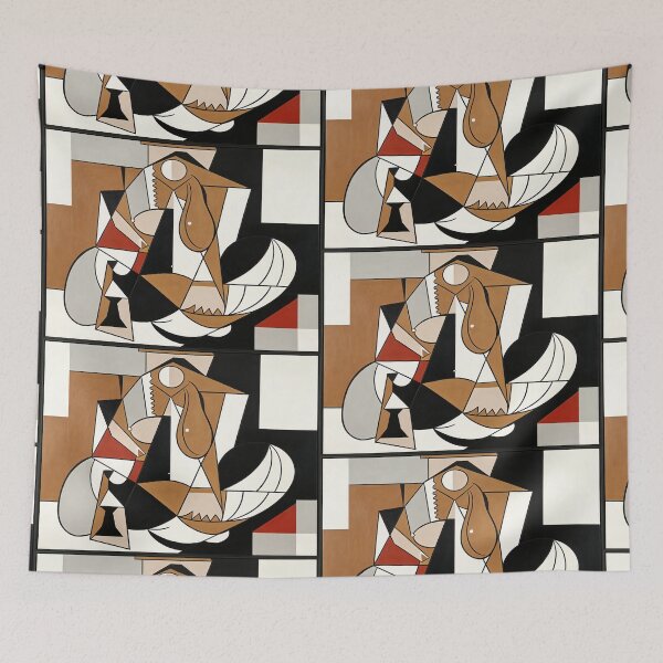 Item preview, cubist animal artwork designed and sold by forget45studio.