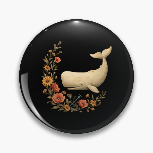 Item preview, White Whale, Poppies and Crossed Harpoons designed and sold by Fenay Designs.