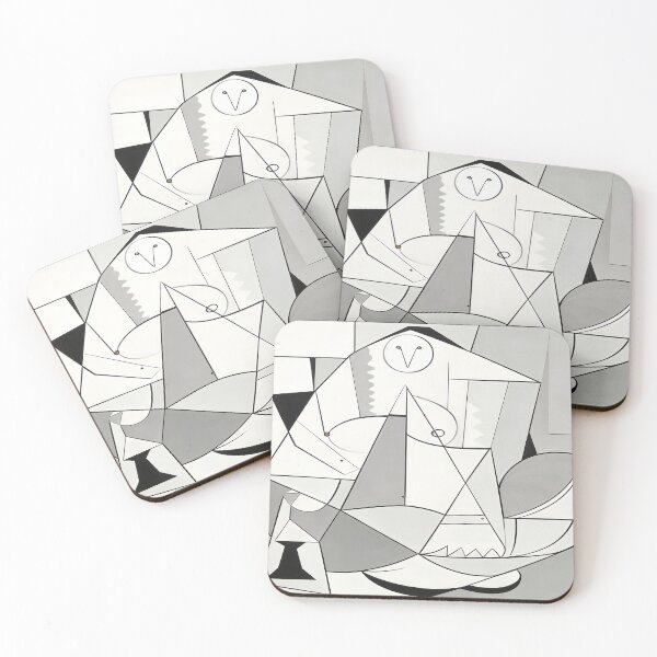 Item preview, cubist animal artwork designed and sold by forget45studio.