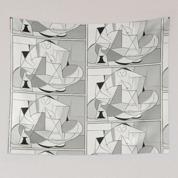 Item preview, cubist animal artwork designed and sold by forget45studio.