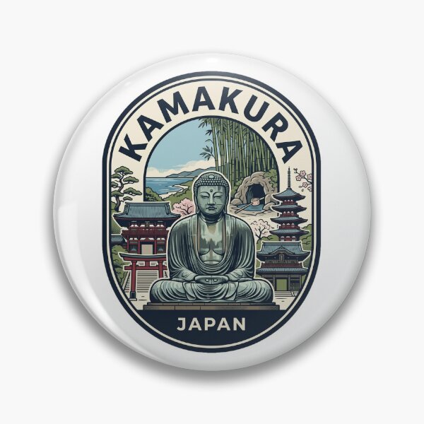 Item preview, Kamakura Japan Great Buddha Travel Badge designed and sold by k3rstman1.