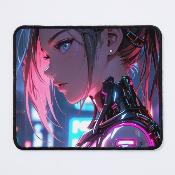 Item preview, Futuristic Cyberpunk Warrior Girl – Neon Anime Sci Fi designed and sold by AnimDream .