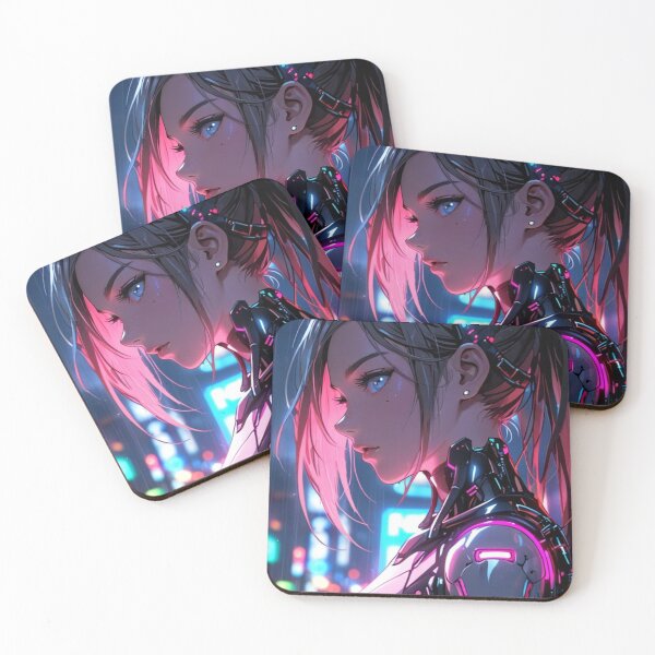 Item preview, Futuristic Cyberpunk Warrior Girl – Neon Anime Sci Fi designed and sold by AnimDream .