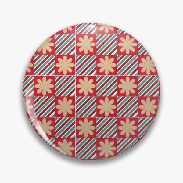 Item preview, Retro 60s 70s Groovy Floral Checkered Pattern Vintage Aesthetic designed and sold by The Design KAD.