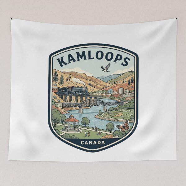 Item preview, Kamloops British Columbia Canada Vintage Travel Emblem designed and sold by k3rstman1.