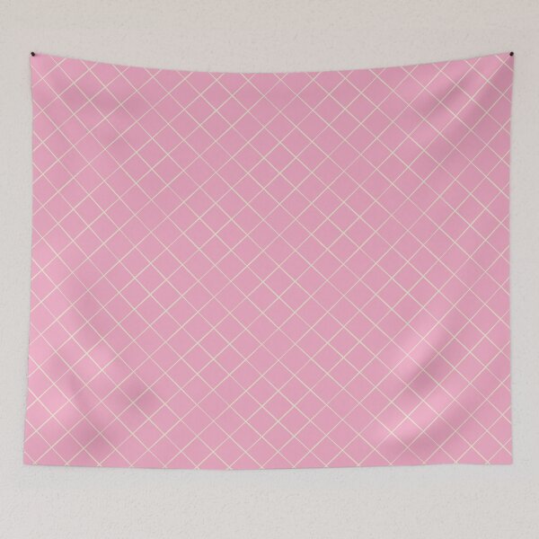 Item preview, Copy of Diagonal Trellis Grid in Pink on Cream designed and sold by Ema Tudose.