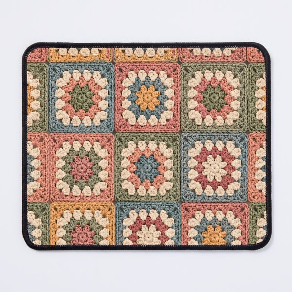 Item preview, Vintage Crochet Granny Square Floral Pattern designed and sold by blankTeeShirt.