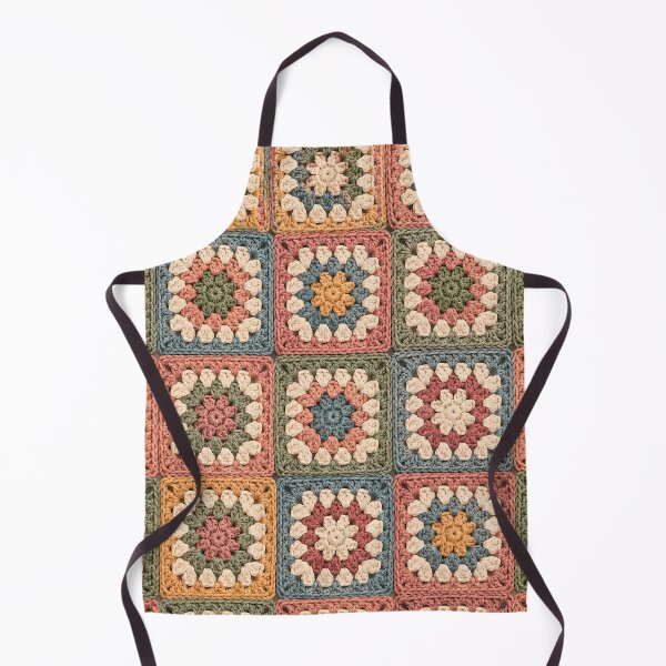 Item preview, Vintage Crochet Granny Square Floral Pattern designed and sold by blankTeeShirt.