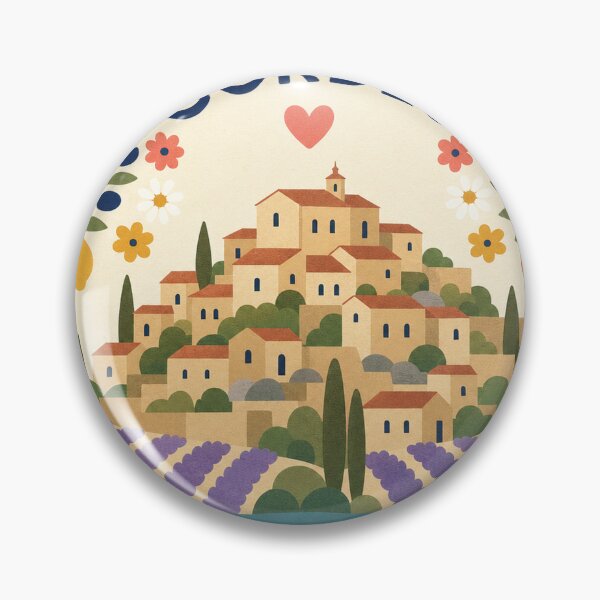 Item preview, Gordes France Travel Souvenir Modern Folk Art designed and sold by VisualArtsOasis.