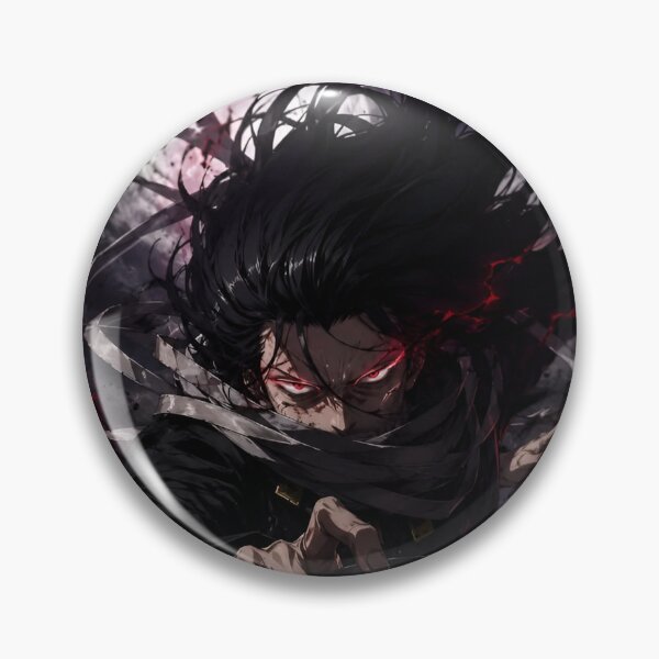 Item preview, Dark Scarf Warrior – Red Eye Shadow Fighter Anime-Inspired Artwork designed and sold by Dyan4.
