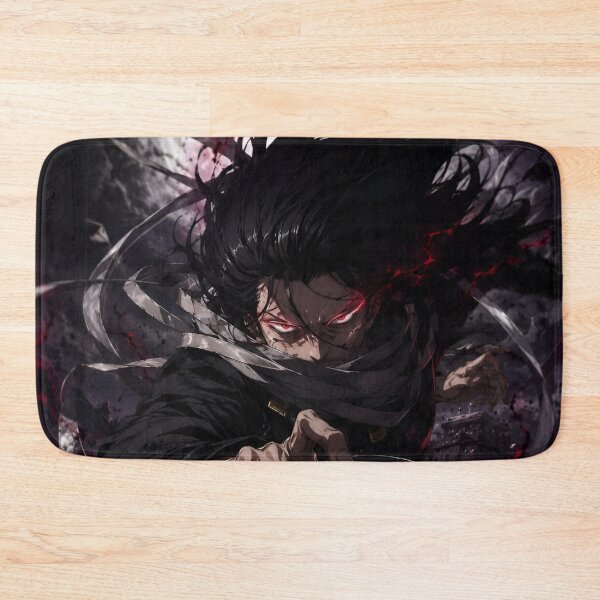 Item preview, Dark Scarf Warrior – Red Eye Shadow Fighter Anime-Inspired Artwork designed and sold by Dyan4.