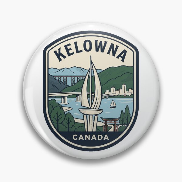 Item preview, Kelowna Canada Vintage Travel Emblem designed and sold by k3rstman1.
