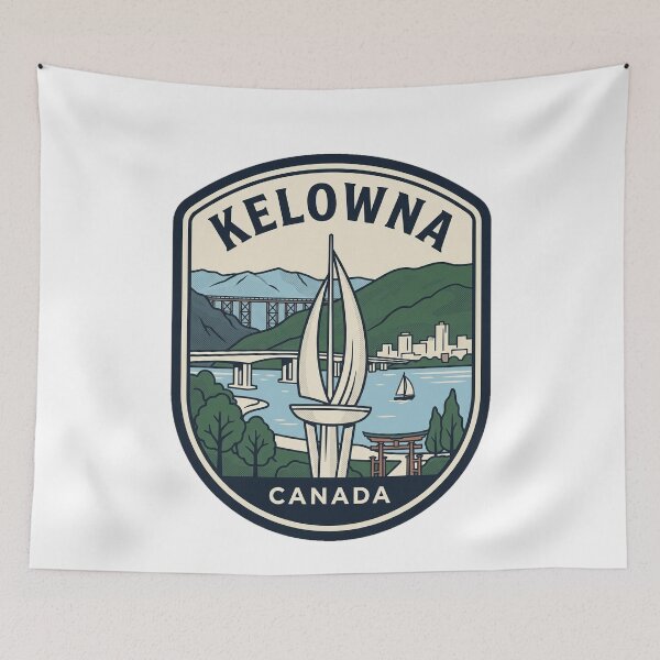 Item preview, Kelowna Canada Vintage Travel Emblem designed and sold by k3rstman1.