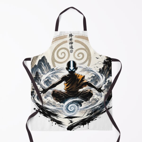 Item preview, Avatar State Aang Meditation Poster - Air Nomad Ink Wash Anime Art designed and sold by VYBEHAUS.