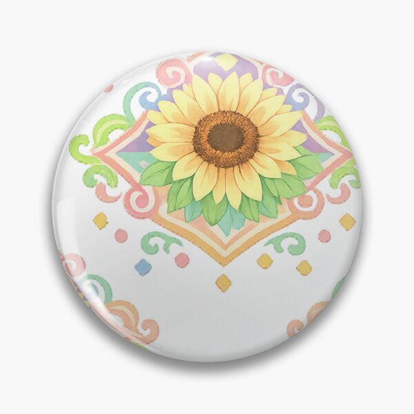 Item preview, Pastel Geometric Sunflower Pattern designed and sold by hepopatterns.