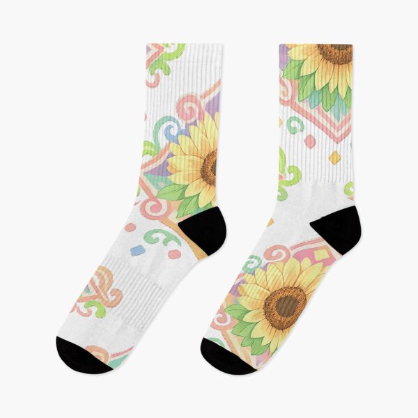 Item preview, Pastel Geometric Sunflower Pattern designed and sold by hepopatterns.